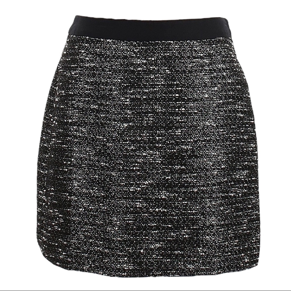 8 TALL- Banana Republic Gray Tweed Collage Classic Mini Skirt
